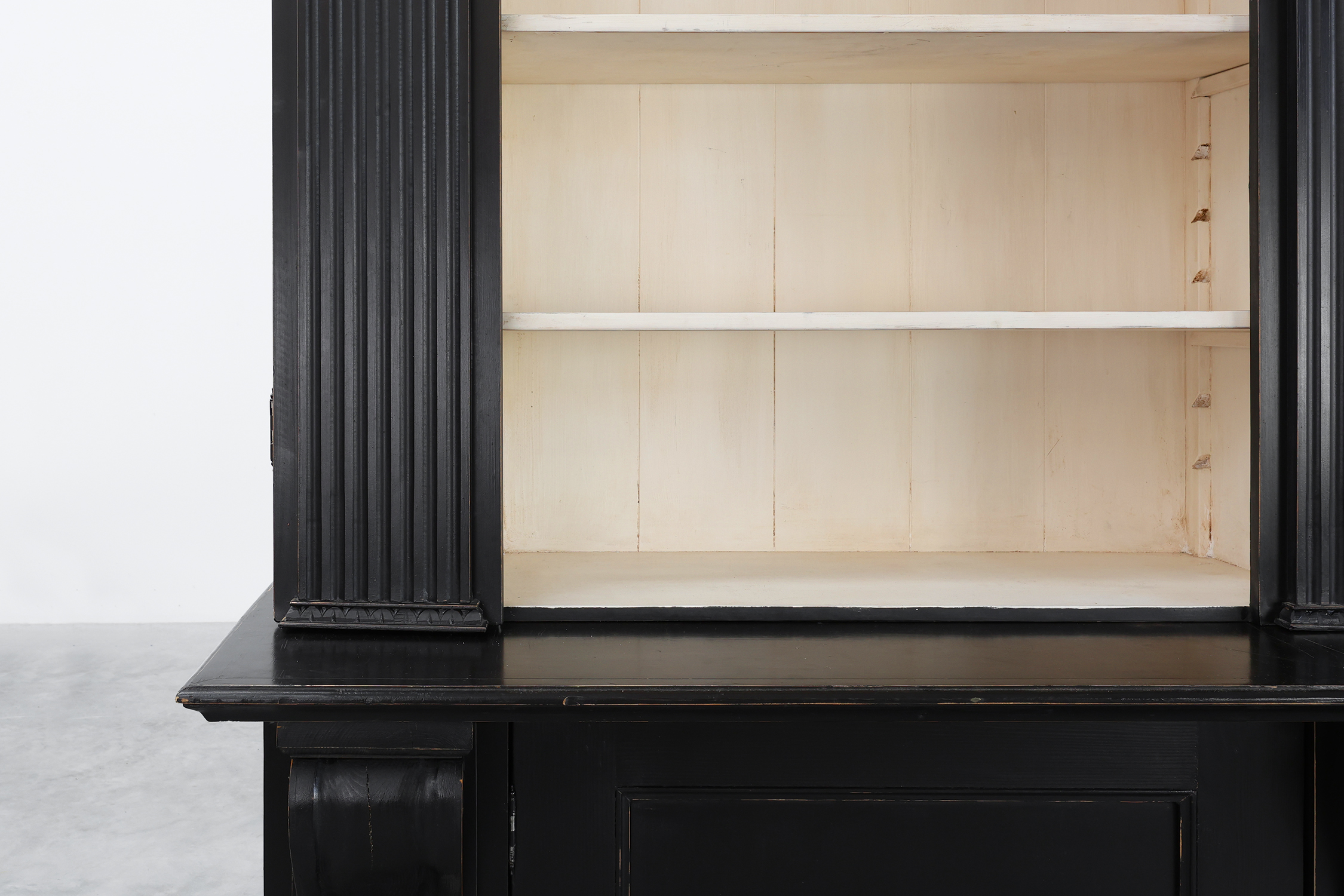 20th Century Black Tall Library Cabinet in MDF, United Kingdom thumbnail